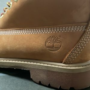 Timberland premium 6 inch waterproof boot wheat nubuck, size 3 little kids